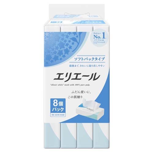 エリエール ティシュー ソフトパック(160組*8個入)