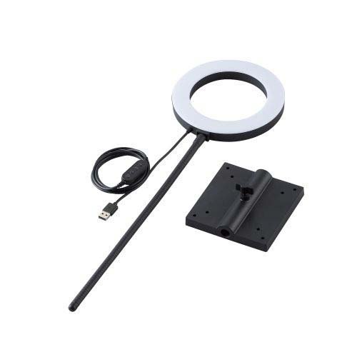 エレコム VESA穴固定式 モニターライト LED リングライト リング直径16cm ブラック(1個)