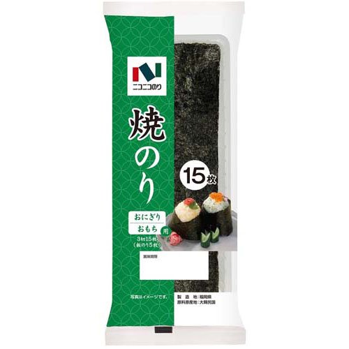 楽天市場】ニコニコのり ニコニコのり 焼のり(3切15枚入) | 価格比較