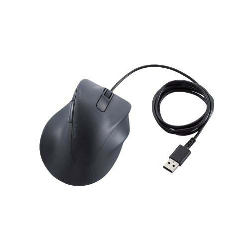 エレコム 有線マウス EX-G 静音 XLサイズ 5ボタン 「AskDoctors評価サービス」認証 抗菌 ブラック M-XGXL30UBSKB