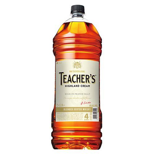 ウイスキー ティーチャーズ ハイランドクリーム 40度 正規 箱なし 4000ml スコッチ 洋酒 1梱包4本まで 包装不可