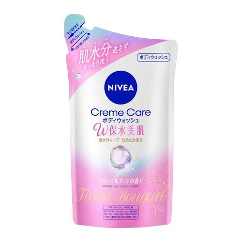ニベア クリームケア ボディウォッシュ W保水美肌 フローラルブーケの香り 詰替(350ml)