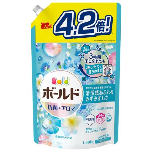 ボールド 洗濯洗剤 液体 フレッシュフラワーサボン 詰め替え ウルトラジャンボ(1.68kg)