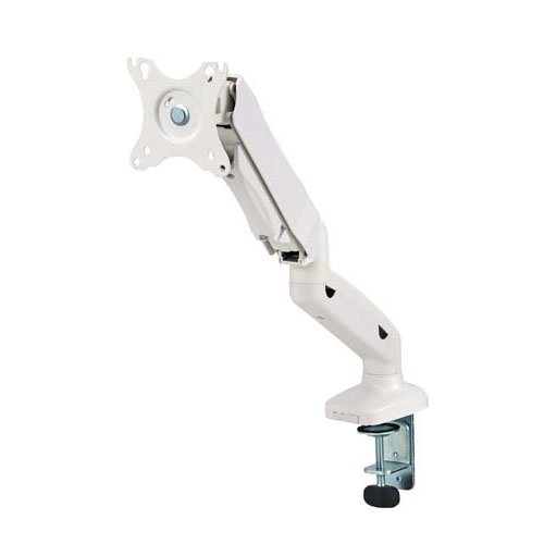 エレコム モニターアーム 17-32インチ ガススプリング式 クランプ VESA ホワイト(１台)