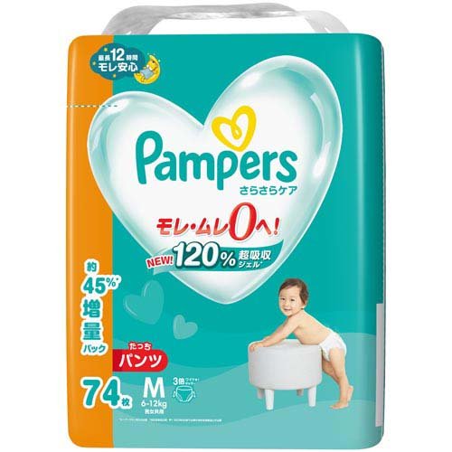 パンパース オムツ さらさらケア M たっちサイズ 6-12kg(74枚)