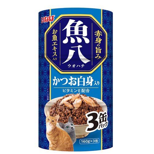いなば 魚八 かつお白身入り 猫用 160g×3缶入×18個