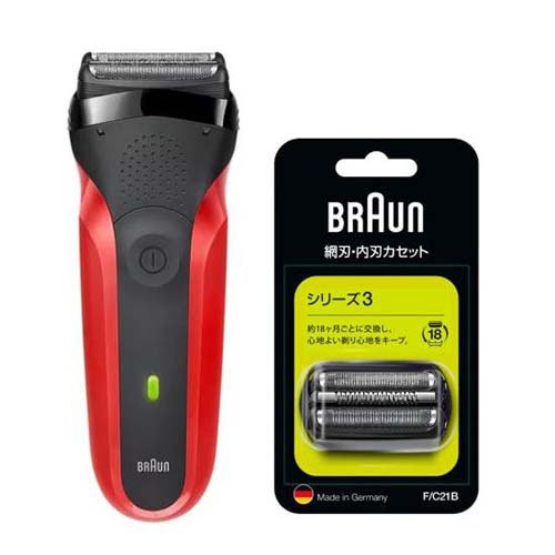 BRAUN 3枚刃シェーバー充交式 300S-R-SP