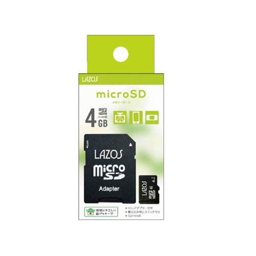 Lazos microSDHCメモリーカード L-B4MSD6