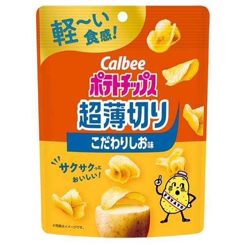 カルビー ポテトチップス 超薄切り こだわりしお味 40g×12袋入｜ 送料別