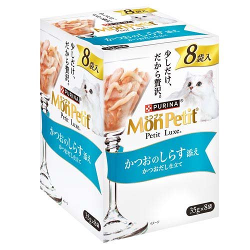 モンプチ プチリュクス パウチ かつおのしらす添え(35g×8袋入)