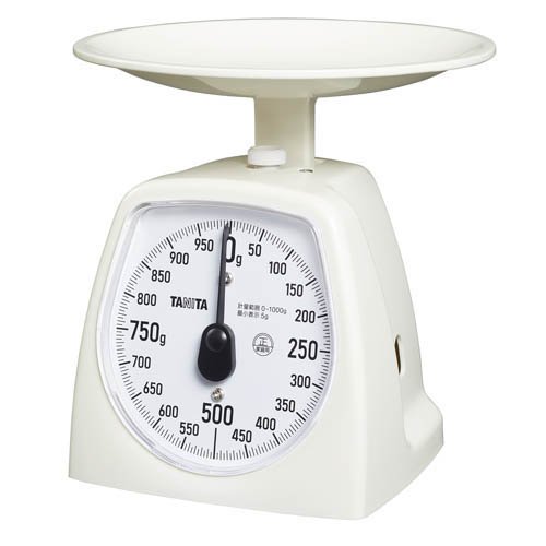 タニタ アナログクッキングスケール 1kg 電池不要 KA-441-WH(1台)