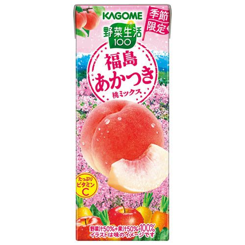 野菜生活100 福島あかつき桃ミックス(195ml×24本入)