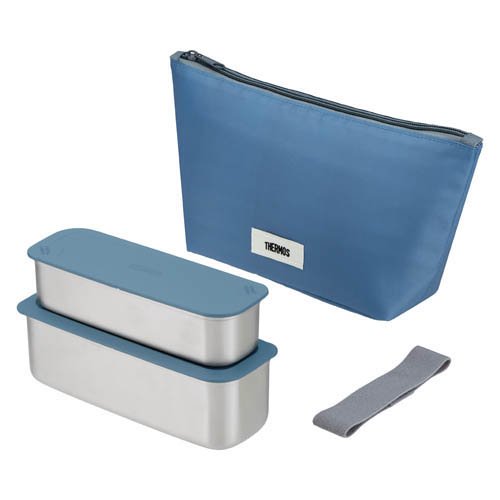 サーモス 食洗機対応 フレッシュランチボックス 635ml グレーネイビー DSA-605W GNV(1セット)