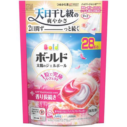 洗濯洗剤 洗剤 ボールド ジェルボール 詰め替え 28粒 27粒 ボールドジェルボール4D つめかえハイパージャンボサイズ P＆G