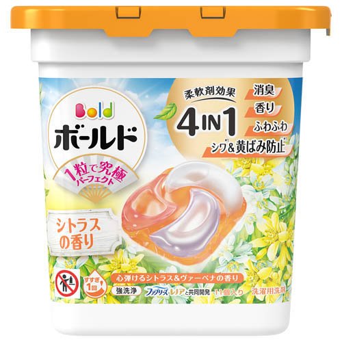 ボールド 洗濯洗剤 ジェルボール 4in1 心弾けるシトラス＆ヴァーベナ 本体(11個入り)