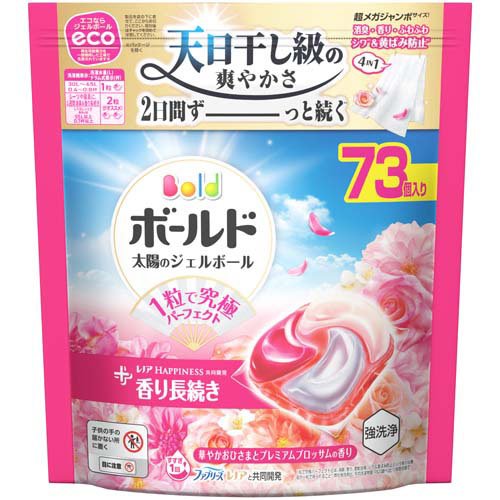 ボールド 洗濯洗剤 ジェルボール 4in1 華やかおひさまとプレミアムブロッサム 詰替(73個入)