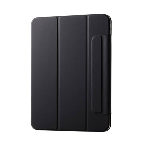 エレコム iPad 10.9インチ ケース レザー 本体マグネット装着 手帳型 ブラック(1個)