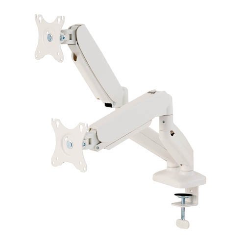 エレコム モニターアーム デュアル2画面 ガススプリング式 ホワイト(1個)