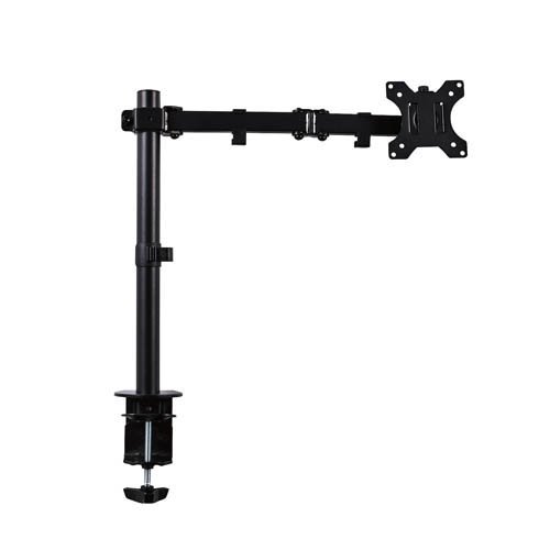 エレコム モニターアーム ロング シングル クランプ式 グロメット式 ブラック(1個)