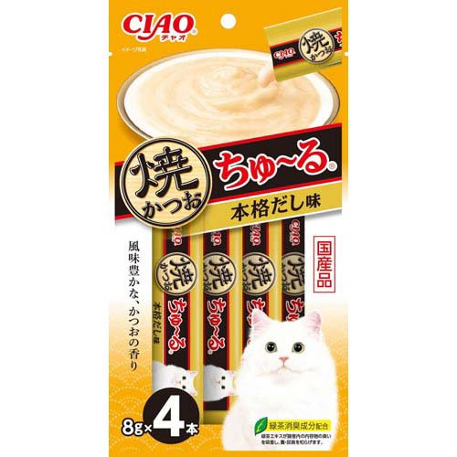 ＣＩＡＯ　焼かつおちゅ〜る　本格だし味　８ｇ×４本