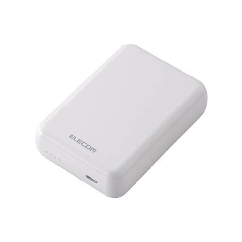エレコム モバイルバッテリー 10000mAh 大容量 軽量 15W ホワイト(1台)