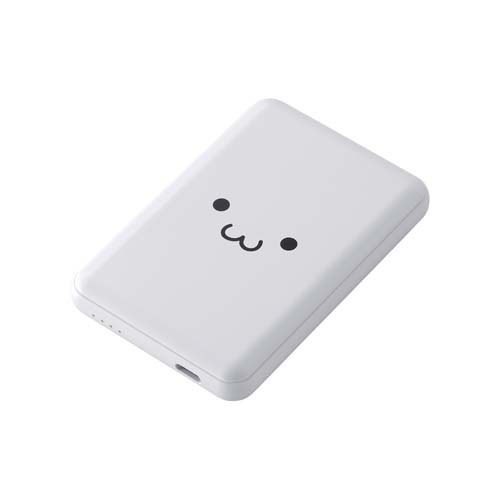 エレコム モバイルバッテリー 5000mAh 軽量 薄型 15W しろちゃん(1台)