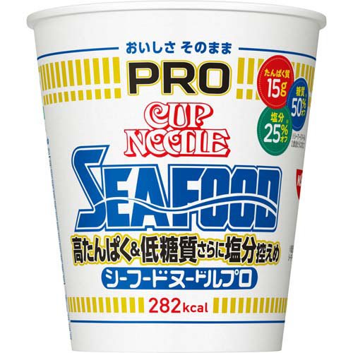 カップヌードルPRO 高たんぱく＆低糖質さらに塩分控えめ シーフード ケース(78g×12食入)