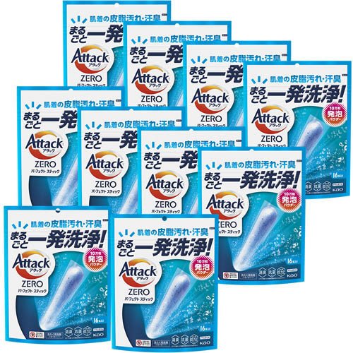 【新品】花王 アタックZERO STICK 部屋干し 55本入り×６個セット Amazon.co.jp: アタックZERO パーフェクトスティック 部屋干し
