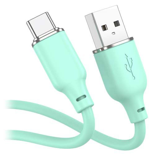 USB-C＆USB-CケーブルPD対応60W柔らかく絡みづらい1.2mアップルグリーン(1個)