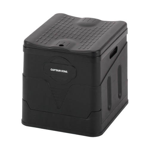 ポータブル簡易トイレ スクエア ブラック UW-5036(1個)