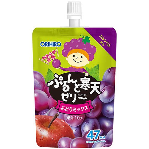 ぷるんと寒天ゼリー スタンディング ぶどうミックス(130g×8個入)