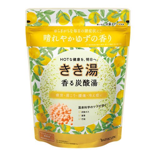 アース製薬 きき湯 香る炭酸湯 ゆずの香り きき湯 香る炭酸湯 ゆずの香り 360g