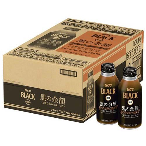 UCC BLACK無糖 黒の余韻 R缶(375g×24本入)