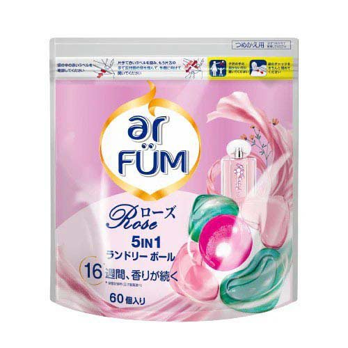 アフュ-ム ローズ ボール型洗濯洗剤 ローズ＆ピーチ 詰替(60個入)