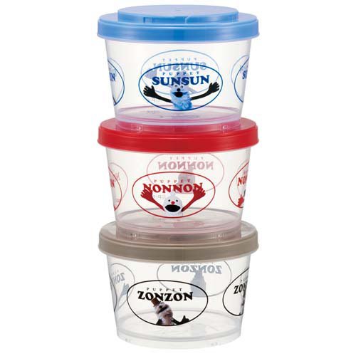 デザート フードコンテナ 丸型 保存容器 3個セット パペットスンスン SIJ3(1セット)