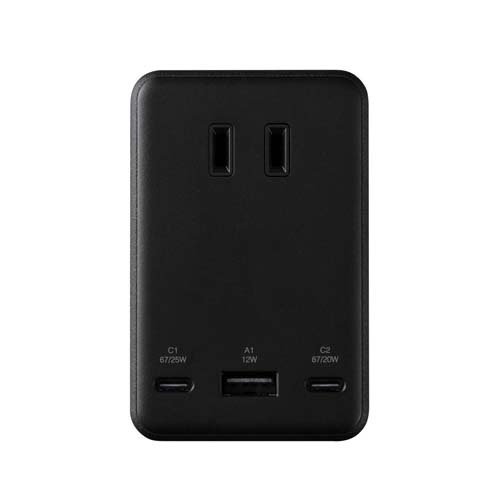 エレコム コンセント直挿しUSBタップ T-U09-3AC2BKの楽天市場掲載画像