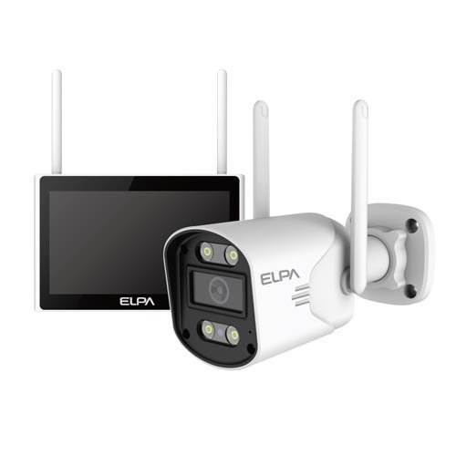 楽天市場】朝日電器 ELPA ワイヤレス防犯カメラ/モニターセット