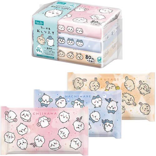 ちいかわ おしりふき(80枚×3個)