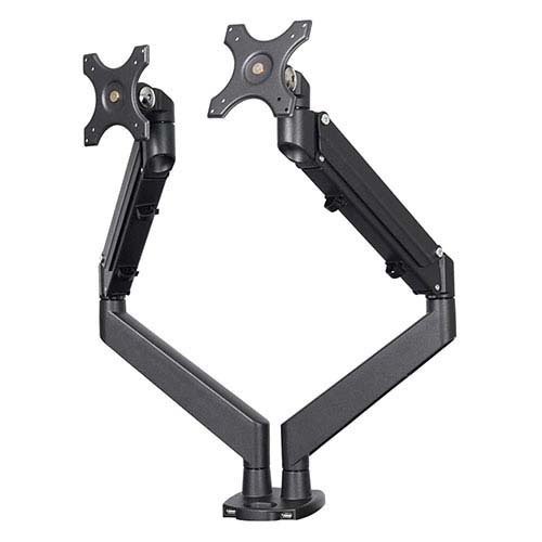 サンコー モニターアームプレミアム ガスショック式 デュアルタイプ MARM7860B(1個)