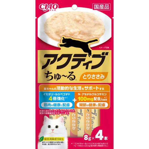 CIAO アクティブちゅ～るとりささみ(8g×4本入)