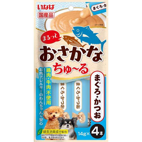 まるっとおさかなちゅ~るまぐろ・かつお(14g×4本入)