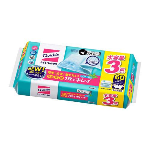 花王 トイレクイックル トイレクイックル つめかえ用 スーパージャンボパック 30枚