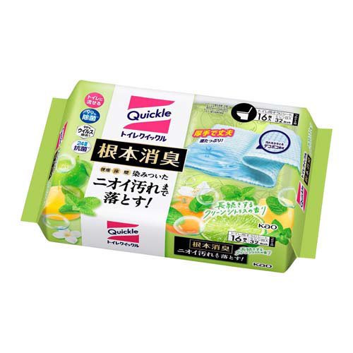 花王 トイレクイックル 根本消臭 トイレクイックル 根本消臭 長続きするクリーンシトラスの香り つめかえ用 16枚
