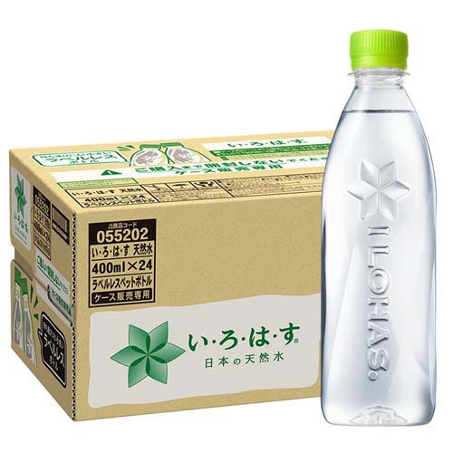 い・ろ・は・す 天然水 PET ラベルレス(400ml×24本)