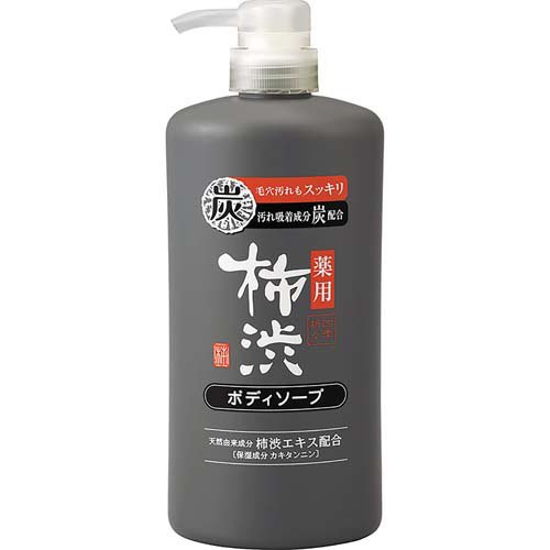 四季折々 薬用柿渋ボディソープ 炭配合 本体 600ml