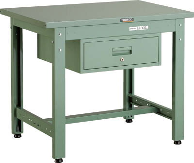 TRUSCO(トラスコ) ＲＡＥ型作業台　１５００Ｘ７５０ＸＨ７４０　薄型２段引出付　ＤＧ色 RAE-1500UDK2 DG≪お取寄商品≫