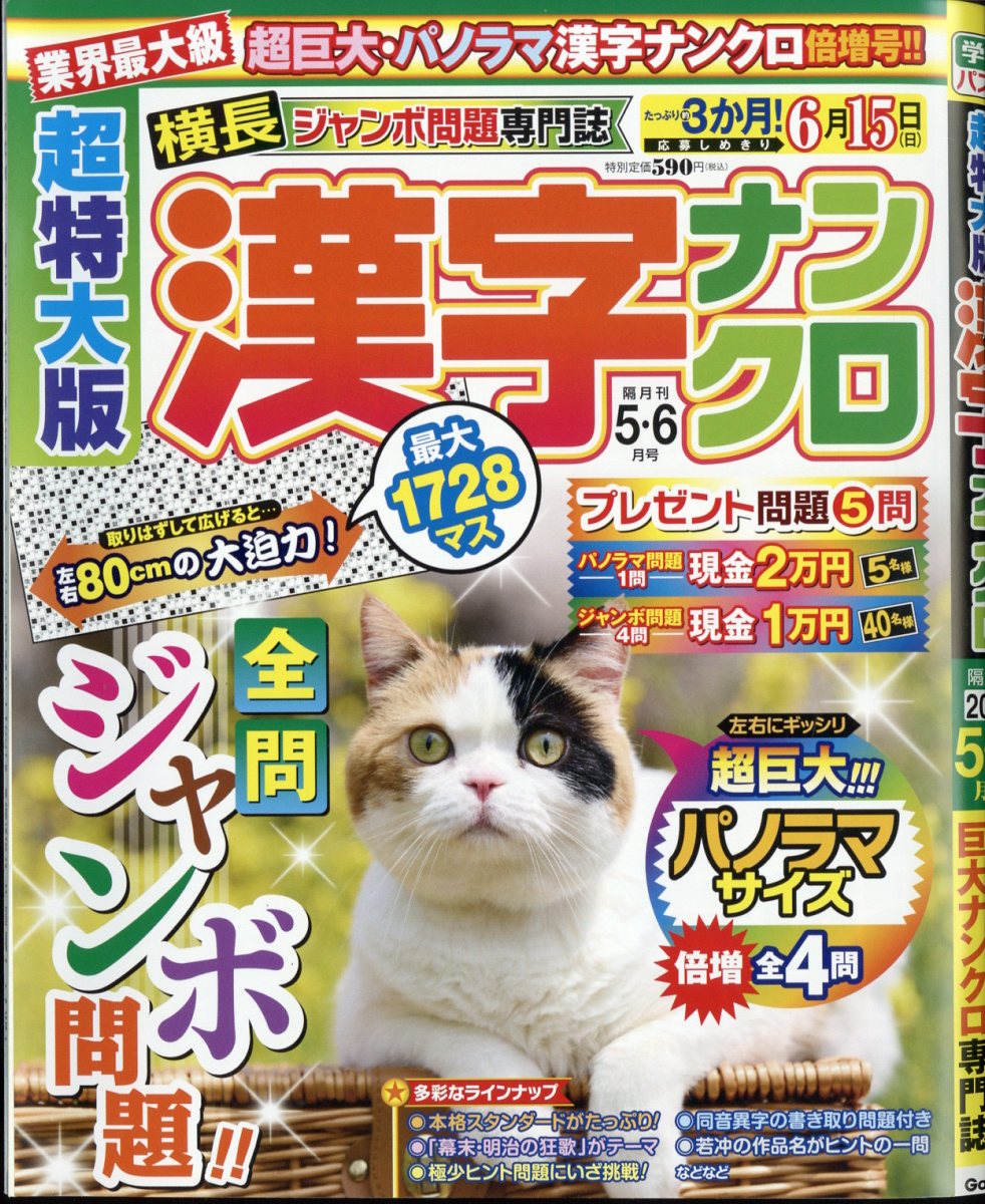 超特大版 漢字ナンクロ 2025年 05月号 [雑誌]/Gakken