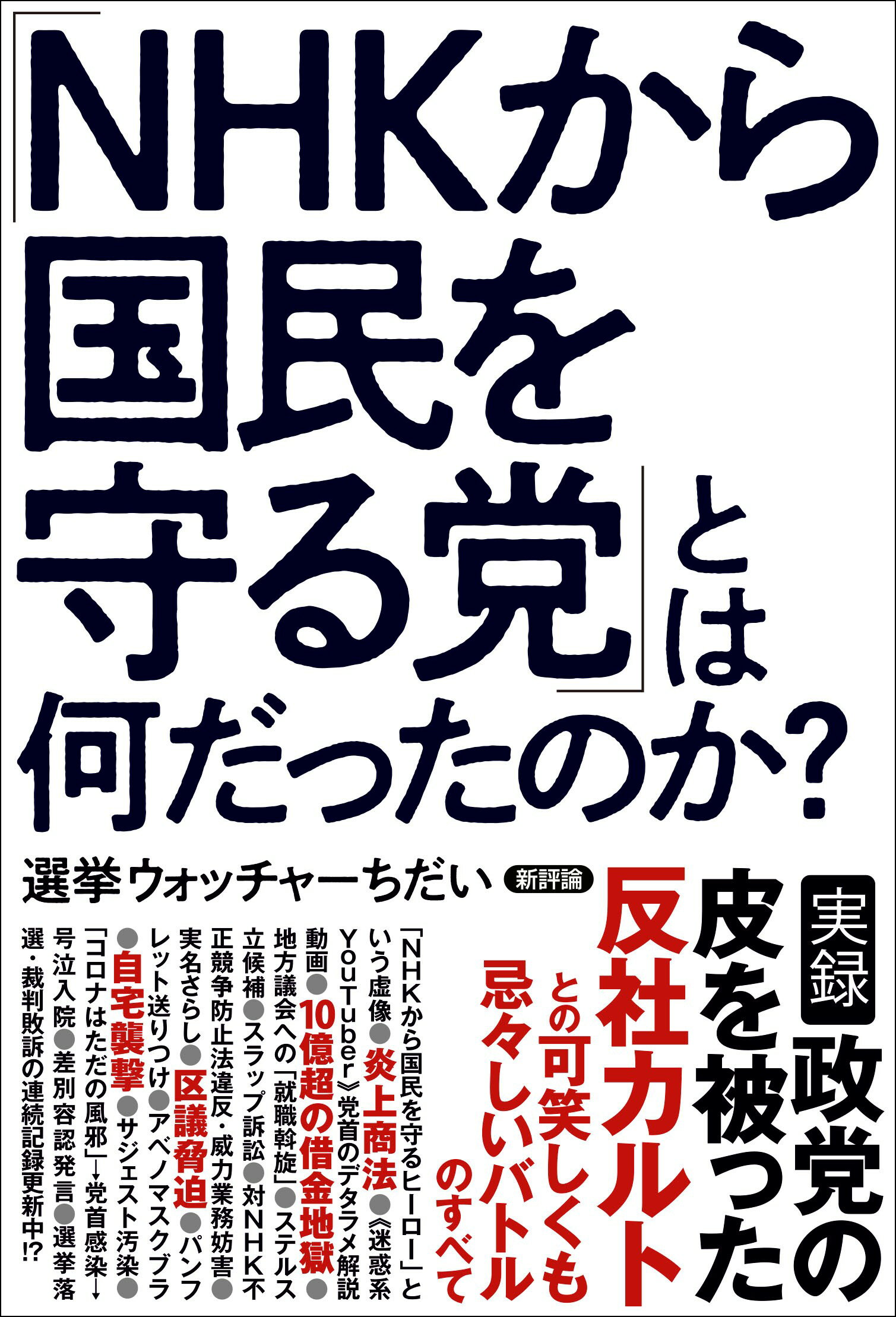 「ＮＨＫから国民を守る党」とは何だったのか？/新評論/選挙ウォッチャーちだい