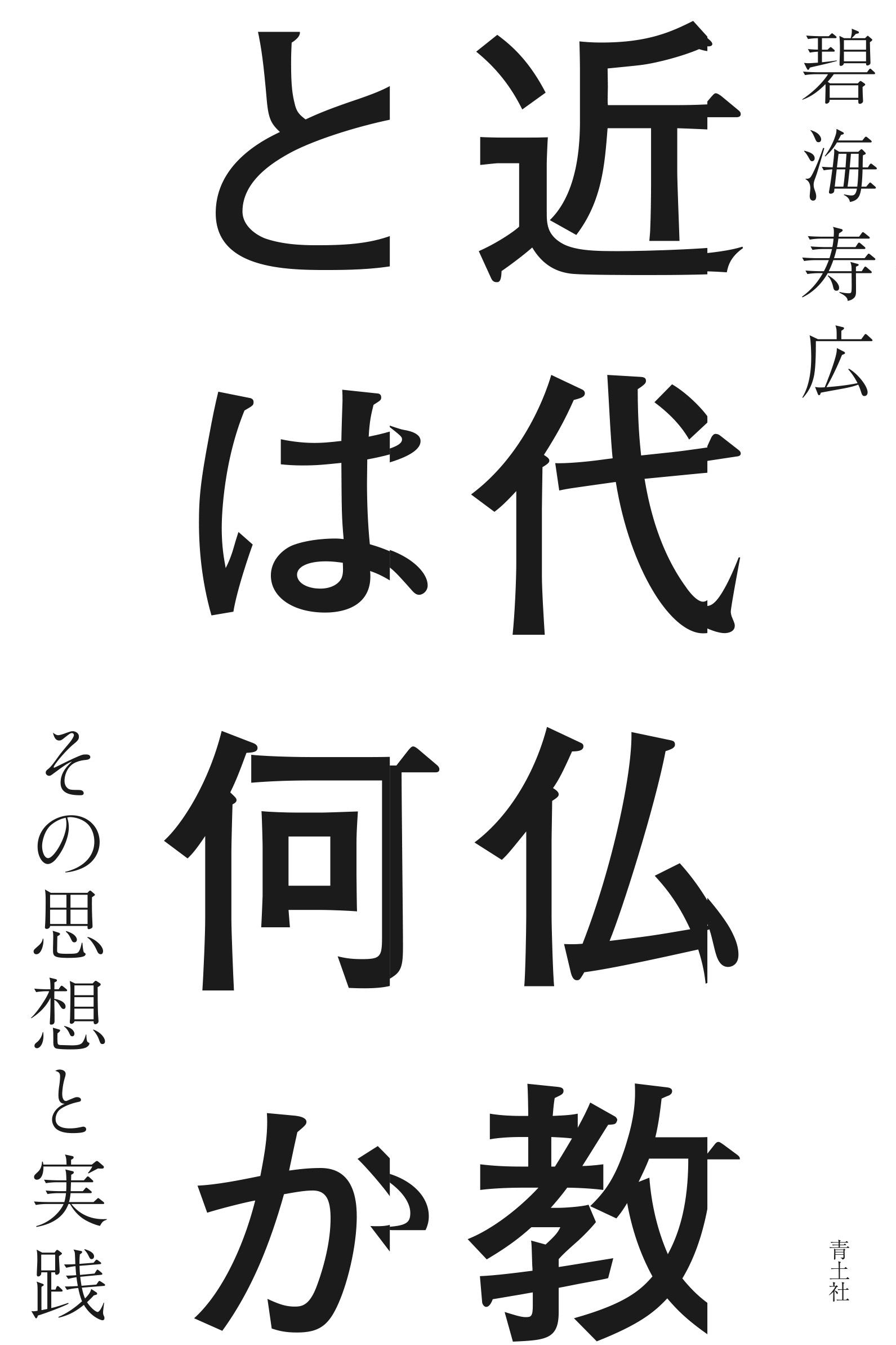 近代仏教とは何か その思想と実践/青土社/碧海寿広