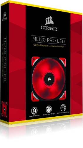Corsair ML120 Pro RedLed PCケースファン FN1043 CO-9050042-WW